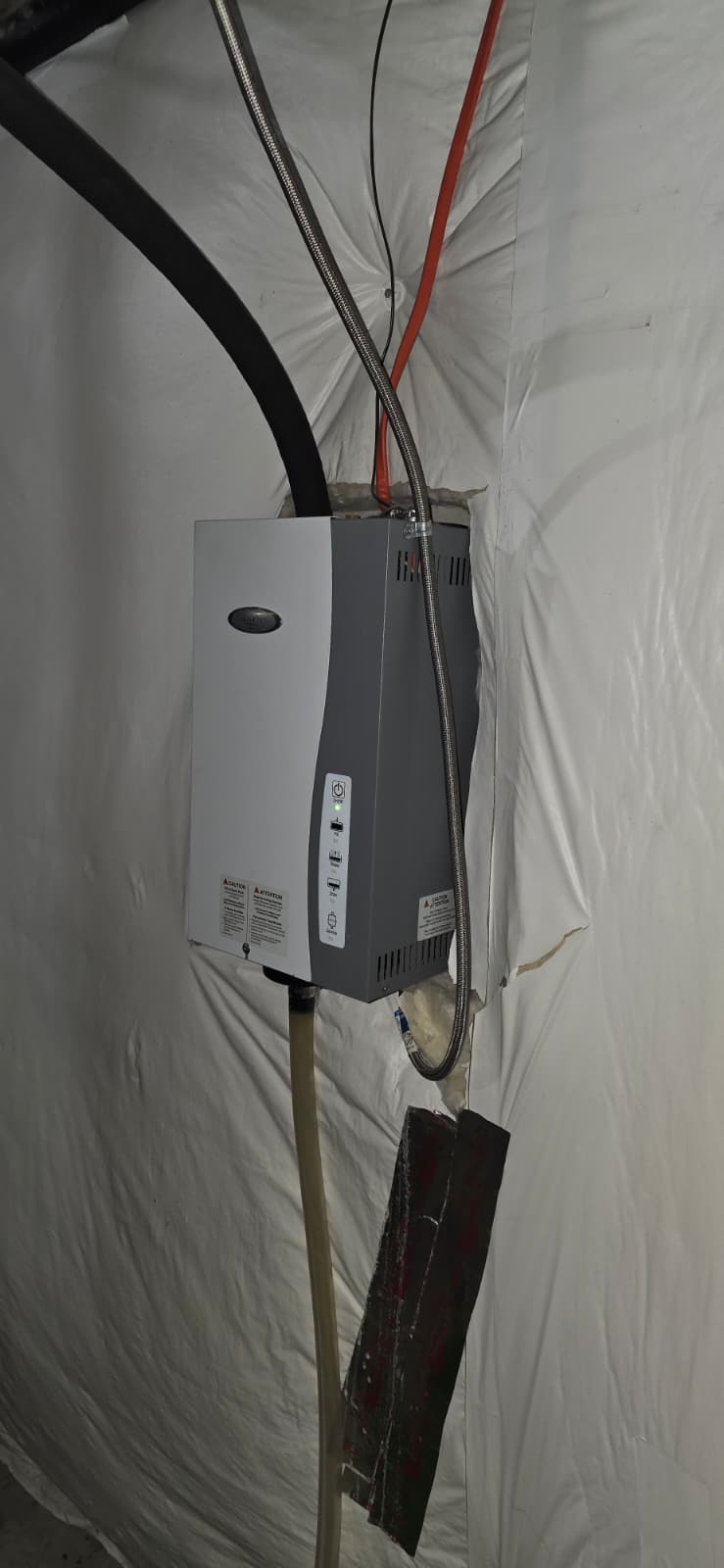 Tankless water heater installation